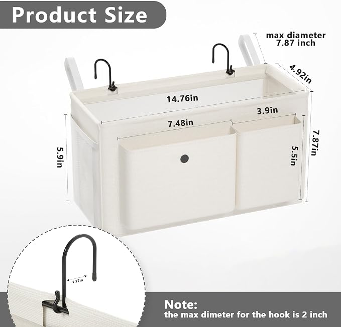 Bedside Caddy Bedside Storage Hanging Organizer - Image 3