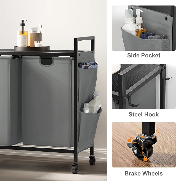WOWLIVE Double Laundry Hamper - Image 6