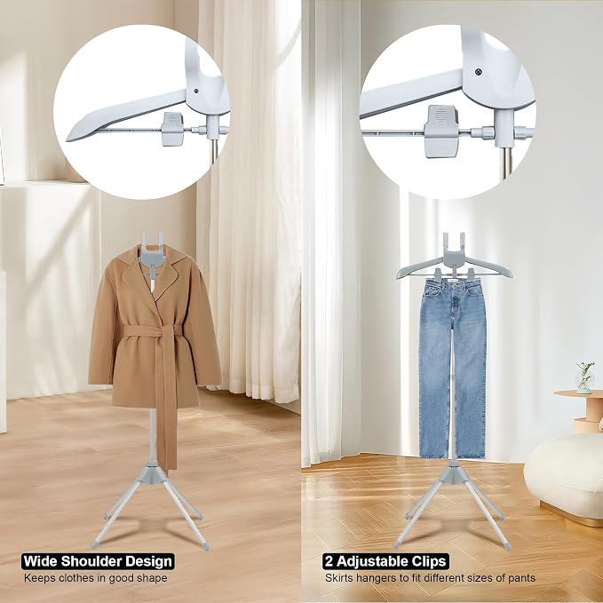 Adjustable Steamer Stand for Clothes, Portable Steamer Rack for Clothes - Image 3