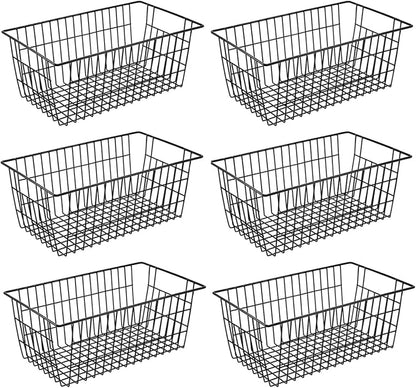 Redrubbit Wire Storage Baskets, Large Farmhouse Metal Freezer Basket Storage by Redrubbit
