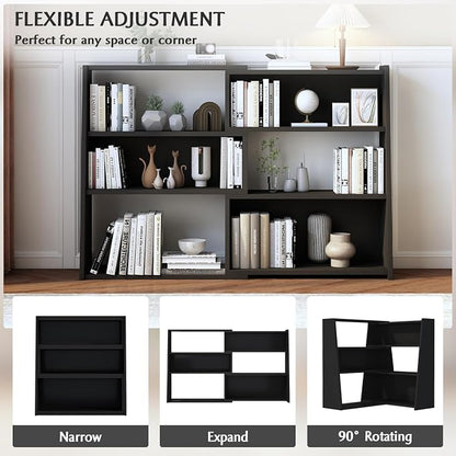 IOTXY Wooden Extendable Shelf Bookcase - Image 3
