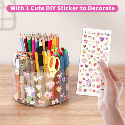 Acrylic Pencil Organizer for Desk 4 Compartments - Image 2