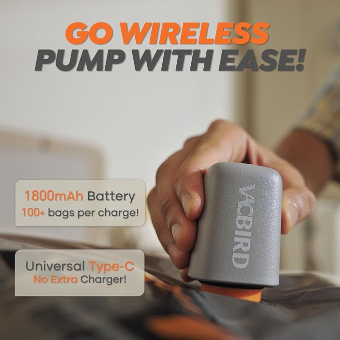 Rechargeable Wireless Pump Travel Storage Bags Set - Image 2