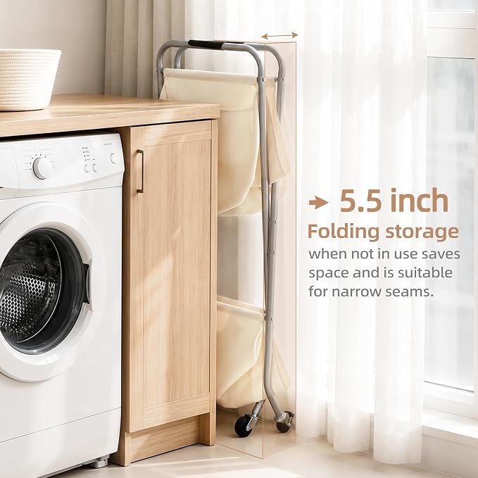 STORAGE MANIAC Collapsible Laundry Cart - Image 3