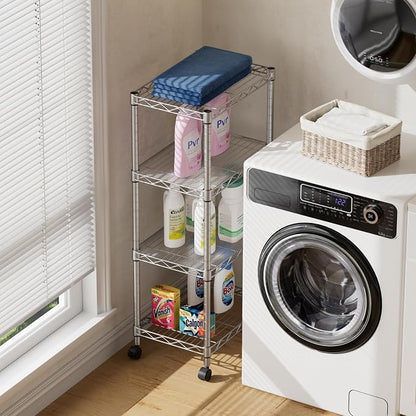 SINGAYE 4 Small Shelves Storage Shelf Wire Shelving Unit Metal Shelf Adjustable - Image 6