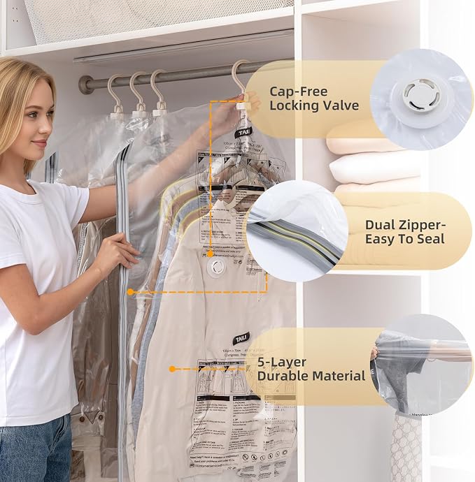 TAILI Hanging Vacuum Sealer Storage Space Saver Bags - Image 5