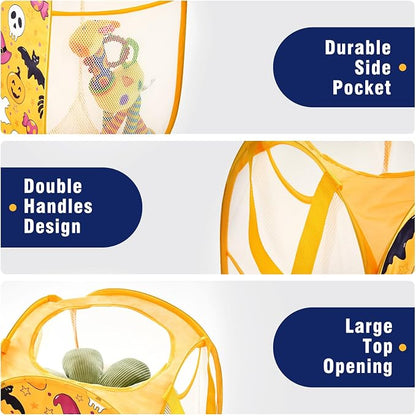TECHMILLY Collapsible Mesh Pop Up Laundry Hamper - Image 4
