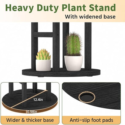 ASZOLA 4 Tiered Wood Plant Stand Indoor Corner - Image 7
