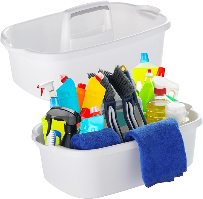 2-Pack Large White Cleaning Caddy by Omirome