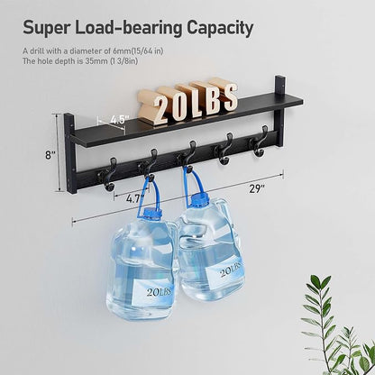 Tatub 29" Rustic Coat Rack Wall Mount - Image 4