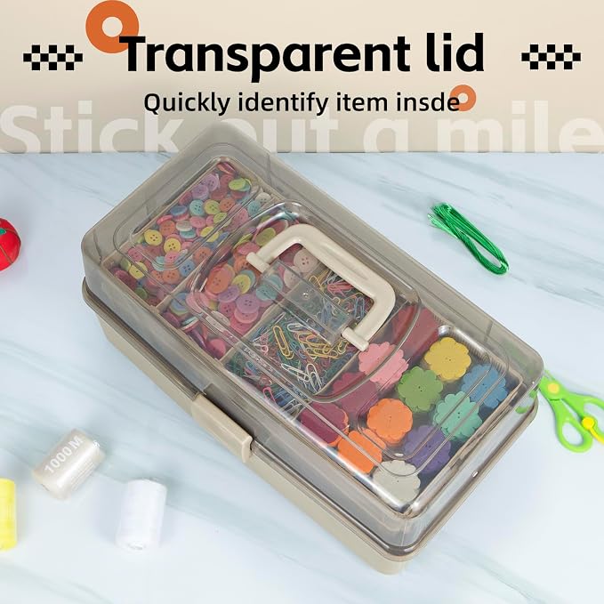 TERGOO 14in 3-Layer Multipurpose Craft Organizers and Storage - Image 5