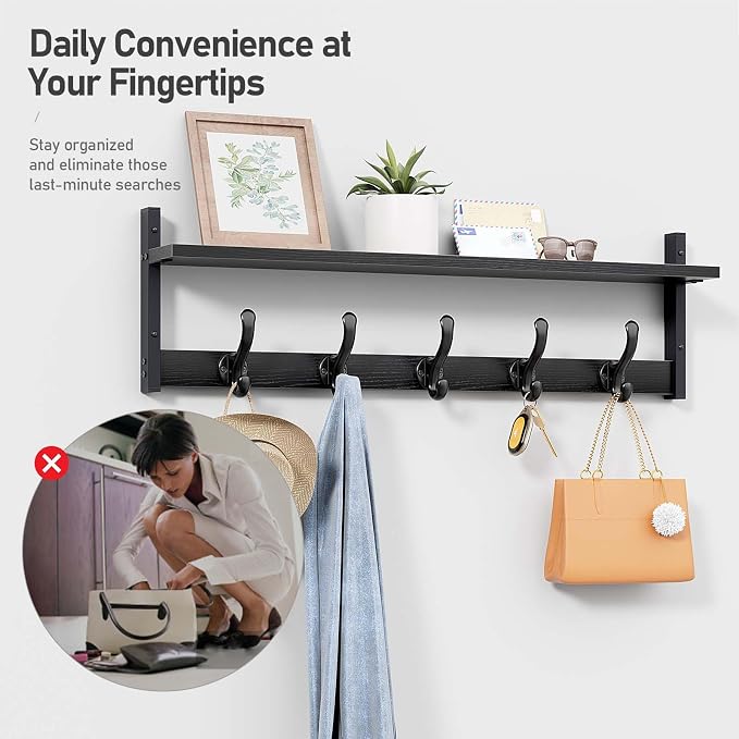 Tatub 29" Rustic Coat Rack Wall Mount - Image 7