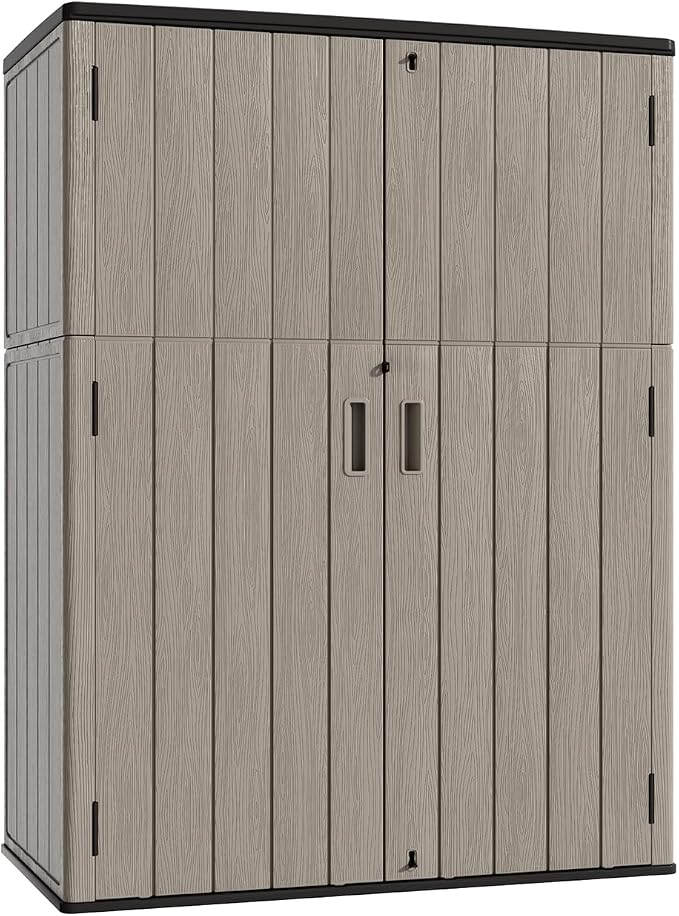 KINYING Outdoor Storage Shed, 57 Cu.ft Vertical Outdoor Storage Cabinet by KINYING