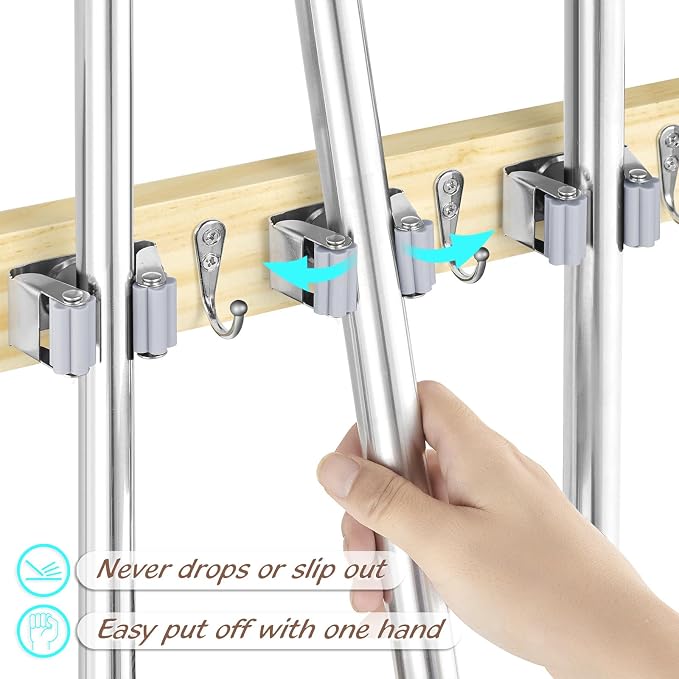 Mop and Broom Holder Wall Mount - Image 2