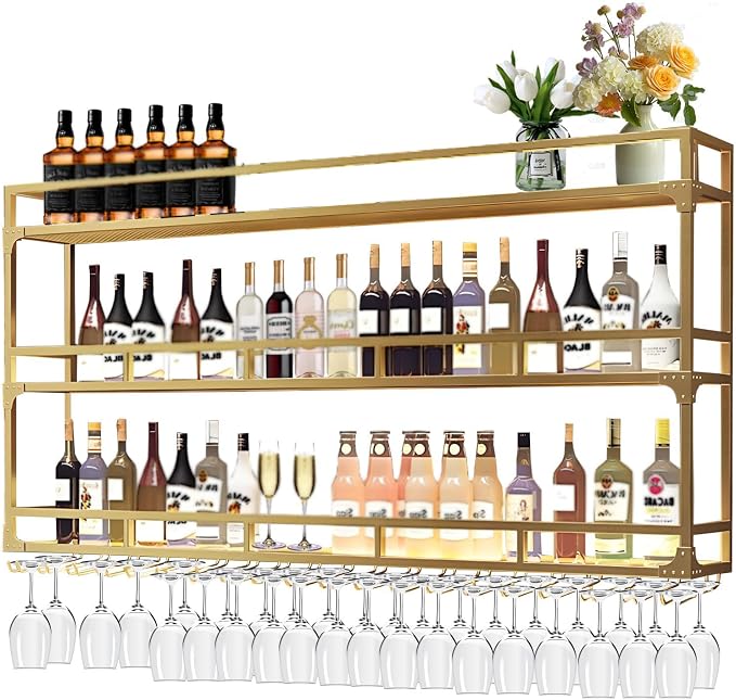 47.2in Wall Mounted Wine Rack, Wine Rack Wall Mounted - Image 7