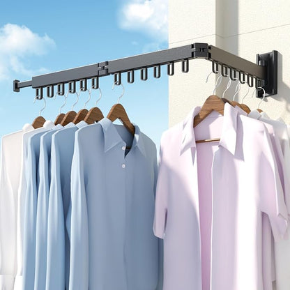 HEILAIYI Clothes Drying Rack, Laundry Drying Rack, Wall Mounted Clothes Rack - Image 4