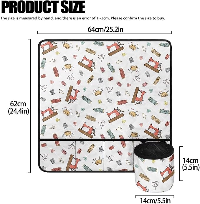 Sewing Machine Mat Sewing Machine Carrying Pad Foldable Thread Holder Pad - Image 4