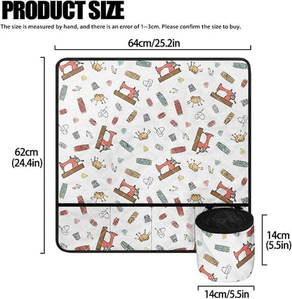 Sewing Machine Mat Sewing Machine Carrying Pad Foldable Thread Holder Pad - Image 4