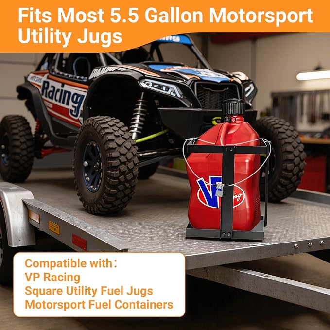 Gas Can Holder for Trailer, Heavy Duty Tall Fuel Can Rack - Image 8
