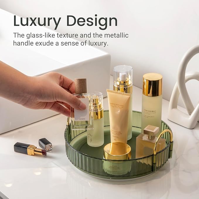 Rotating Makeup Organizer for Vanity, Skincare Make Up Organizers for Bathroom - Image 2