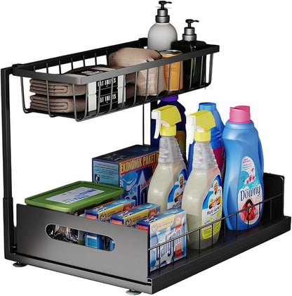 Under Sink Organizer, 2 Tier Under Sink Organizers and Storage Multi-Purpose by UINOFLE