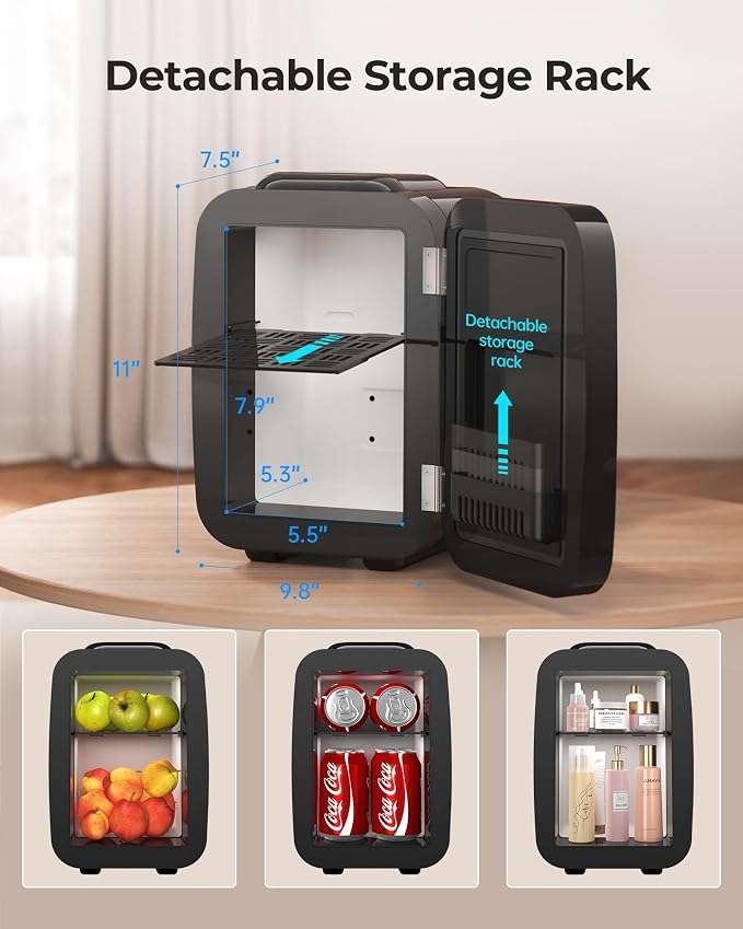 Mini Fridge, 4 Liter/6 Can Portable Refrigerator - Image 3