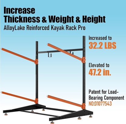 Kayak Storage Rack, Freestanding Outdoor Canoe Rack, Reinforced, and Enhanced - Image 3