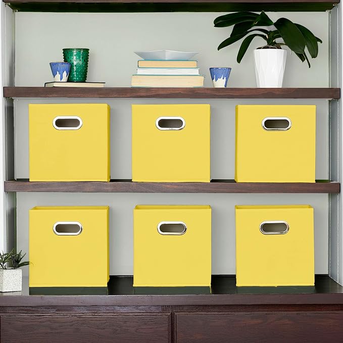 Household Essentials 6 ct Open Fabric Cube Storage Bins - Image 3