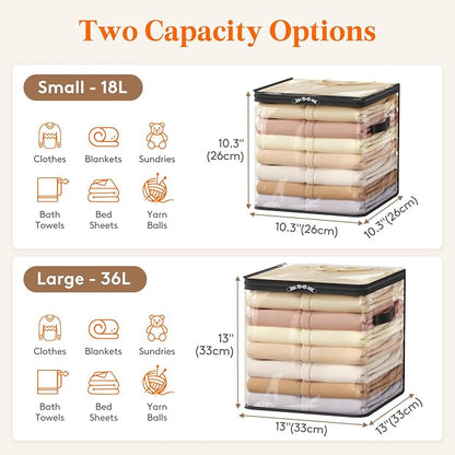 Lifewit 6 Pack Clear Clothes Storage Bags, Sweater Storage - Image 2