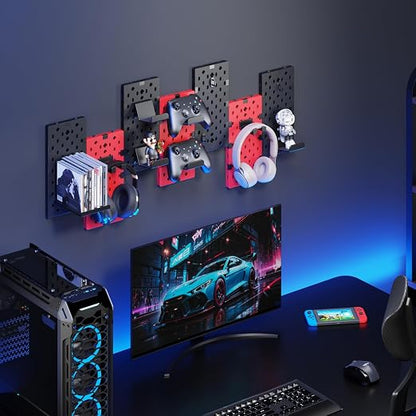 PEGZONE Controller and Headphone Holder Wall Mount, Modular Gaming Pegboard - Image 7