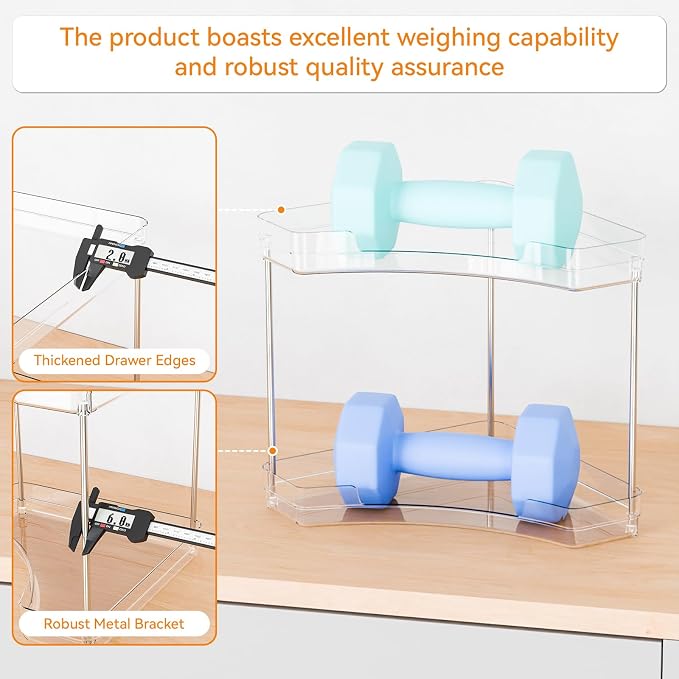 Yieac Clear Bathroom Counter Corner Shelf - Image 6