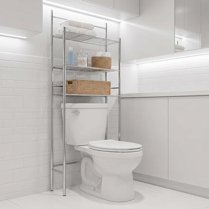 Honey-Can-Do 3-Tier Metal Bathroom Shelf Space Saver, Over The Toilet Storage - Image 8