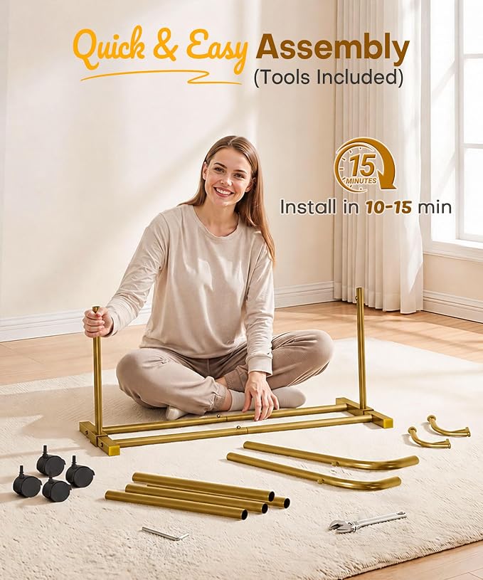 Homde Rolling Clothes Rack - Image 9