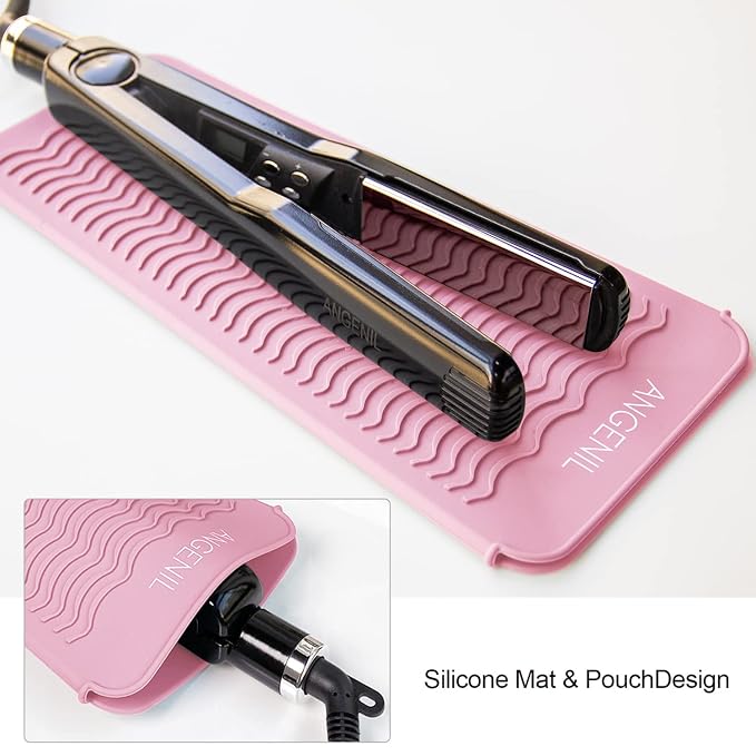 ANGENIL Heat Resistant Silicone Flat Iron Mat Pouch, - Image 2