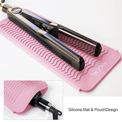 ANGENIL Heat Resistant Silicone Flat Iron Mat Pouch, - Image 2