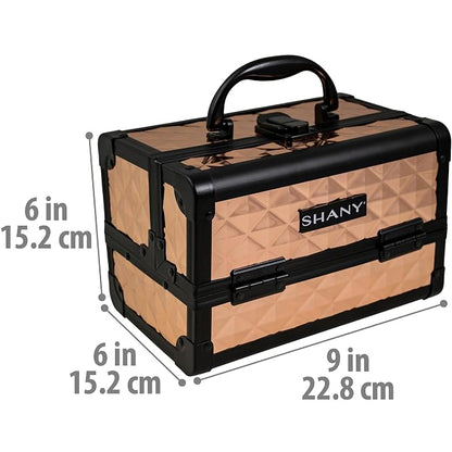 SHANY Chic Makeup Train Case Cosmetic Box Portable Makeup Case Cosmetics Beauty - Image 4