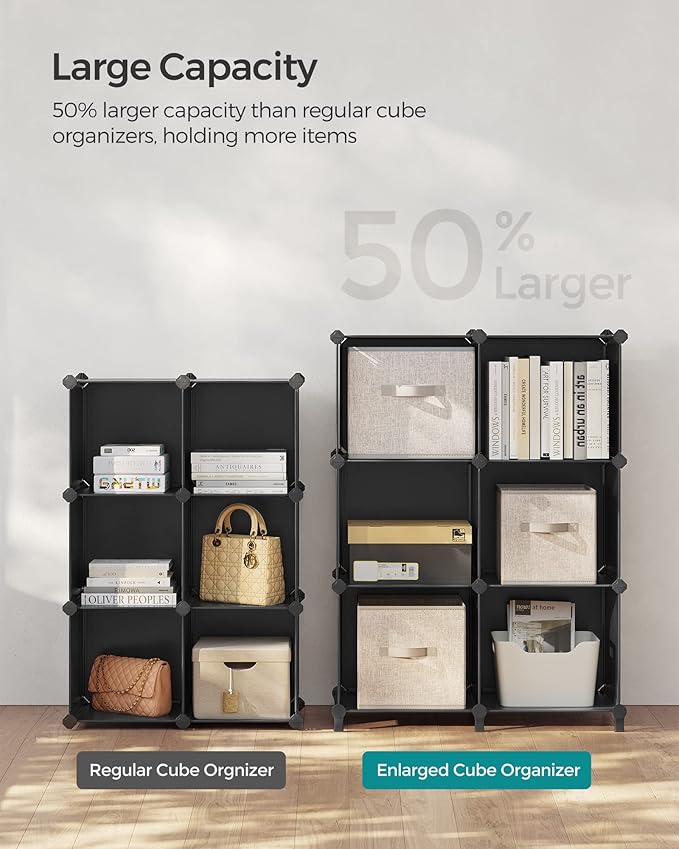SONGMICS 6 Cube Storage Organizer, Modular Bookshelf, DIY Closet Organizers and - Image 3