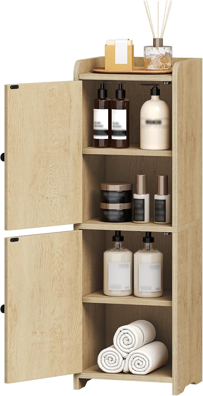 Hzuaneri Bathroom Storage Cabinet, Small Corner Floor Cabinet - Image 8