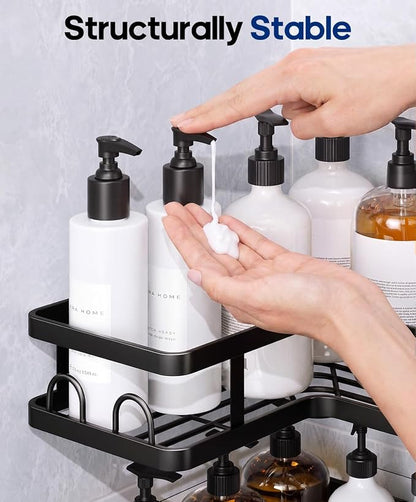 3 Pack Corner Shower Caddy Organizer, Rustproof Corner Shower Shelves, No - Image 6