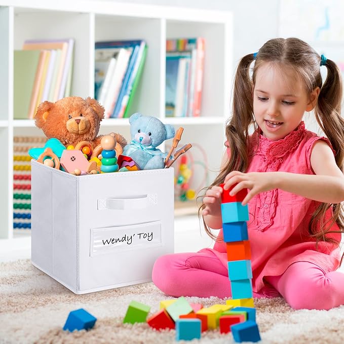 Fabric storage cubes 11 Inch Cube Storage Bin, cube storage - Image 5