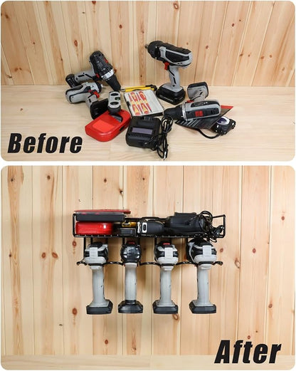 Heavy Duty Tool Organizer, 4 Wall Mount Anchors, 3.95" Between Slots, Sturdy - Image 6