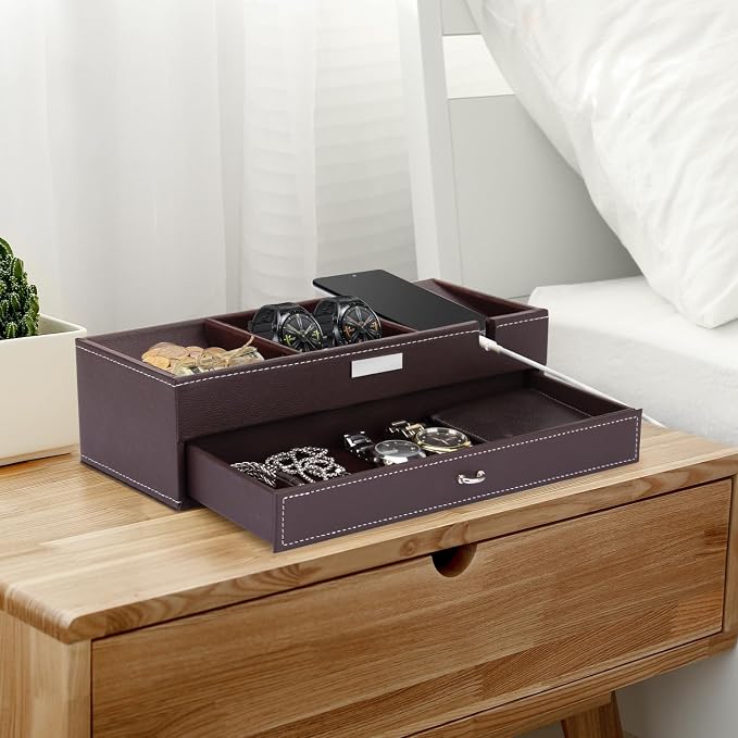 Baoyun Mens Valet Tray, Nightstand Organizers - Image 3
