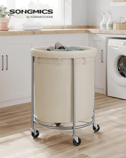 SONGMICS Laundry Basket, Rolling Steel Frame - Image 2