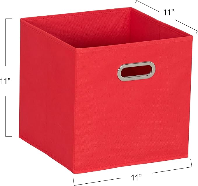 Household Essentials Foldable Fabric Storage Cubes 6-Pack – 11x11x11 Stackable - Image 2