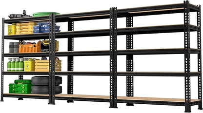 5-Tier Metal Storage Shelves: Heavy Duty Garage Shelving Adjustable Shelves by StaycalisHome