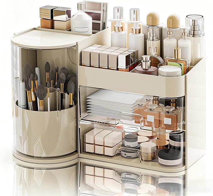 Makeup Organizer, Rotating Cosmetic Storage Organizer by Unknown