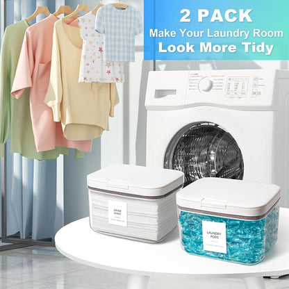 Dryer Sheet Holder and Laundry Pods Container, 2 Pack 2.96 qt. / 95 fl oz - Image 6