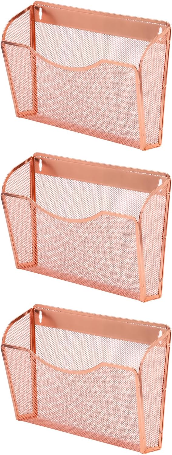 EASEPRES 3 Single Pocket Mesh Hanging File Organizer, Vertical Wall Mounted by EASEPRES