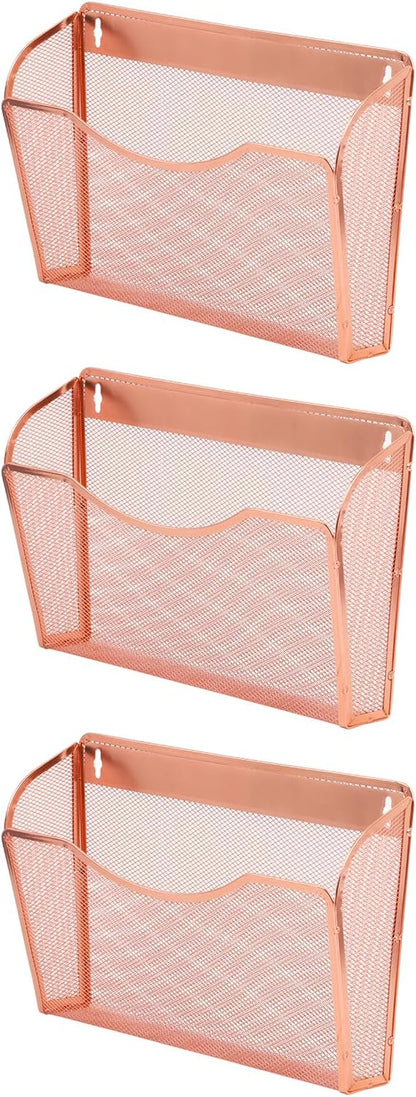 EASEPRES 3 Single Pocket Mesh Hanging File Organizer, Vertical Wall Mounted by EASEPRES