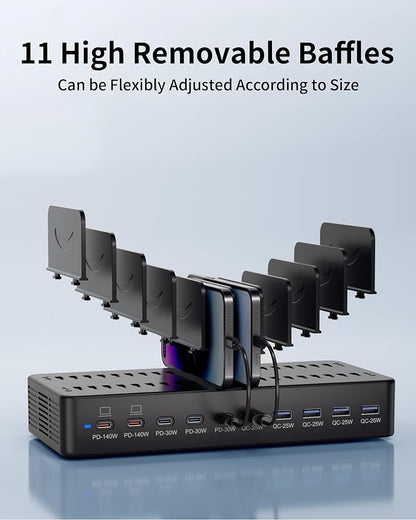 620W Charging Station for Multiple Devices, 10-Port USB C Fast Charger Station - Image 8